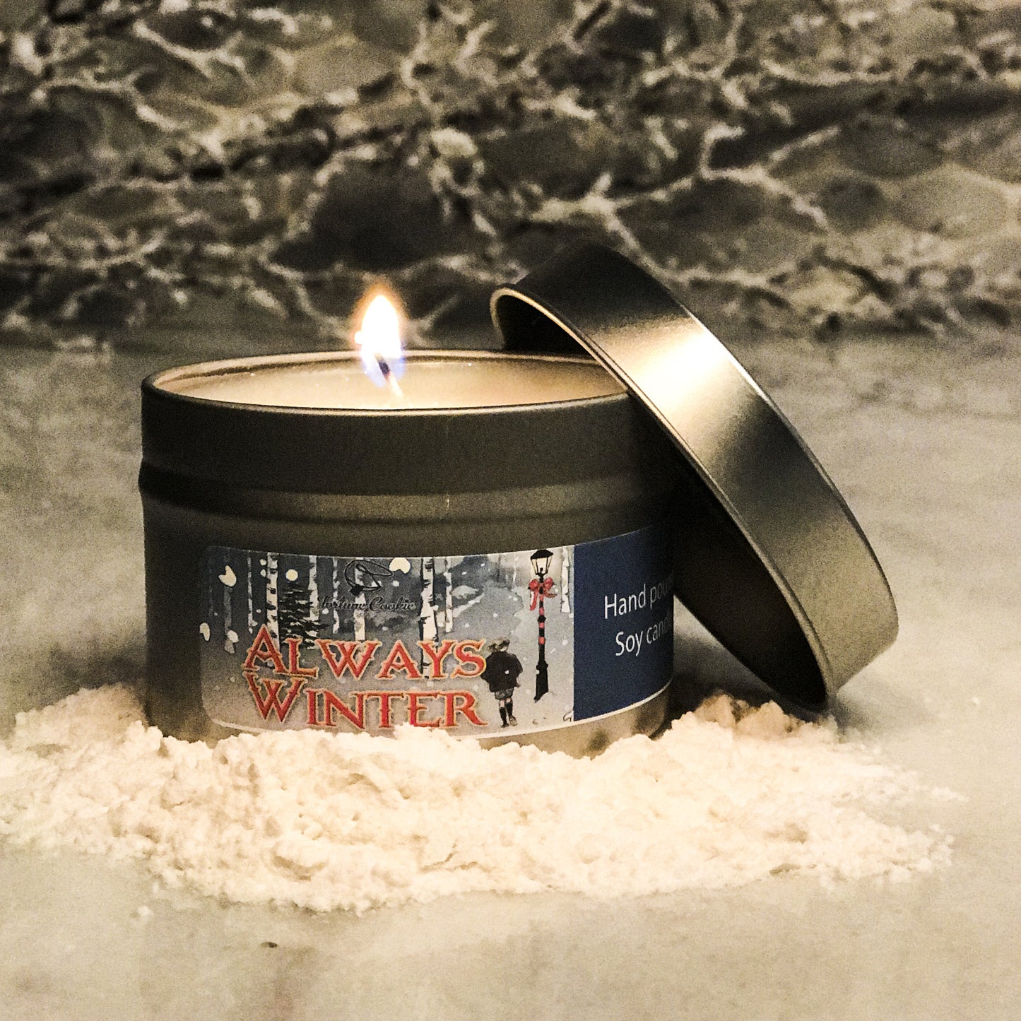 ALWAYS WINTER Hand Poured Soy Candle - Fortune Cookie Soap