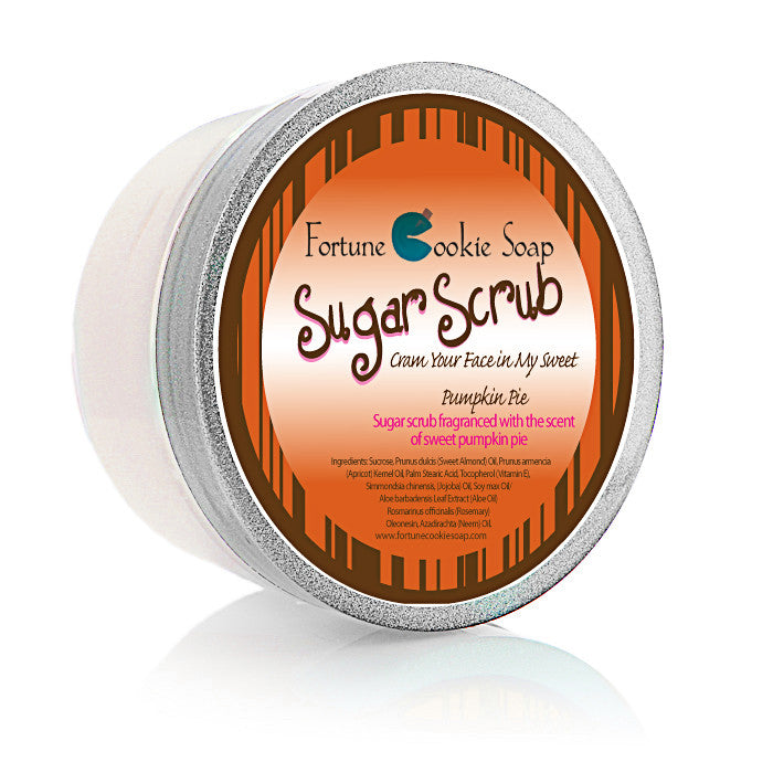 Cram your face in my Sweet Pumpkin Pie Sugar Scrub 5oz. - Fortune Cookie Soap