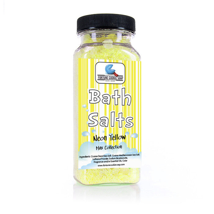 Neon Yellow Bath Crystals 11 oz. - Fortune Cookie Soap