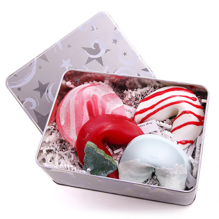 Christmas Gift Set (4 Cookies in Tin) - Fortune Cookie Soap