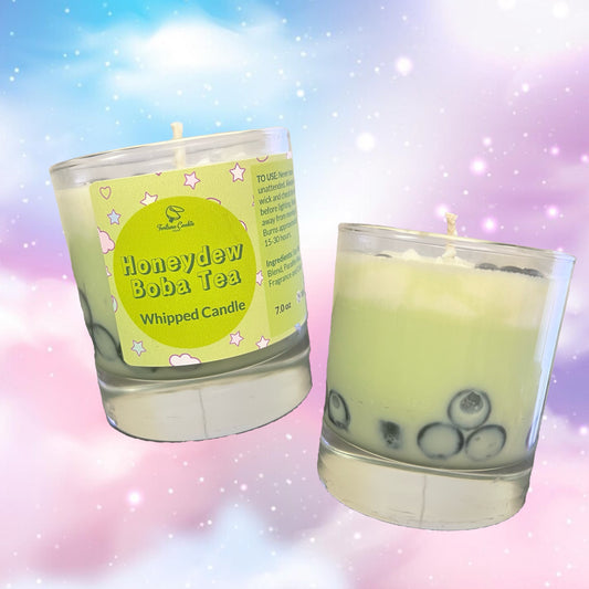 HONEYDEW BOBA TEA Whipped Candle