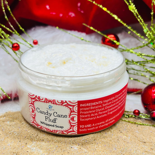 CANDY CANE FLUFF Whipped Soap