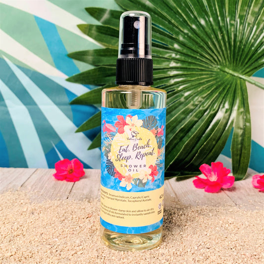 EAT. BEACH. SLEEP. REPEAT. Shower Oil