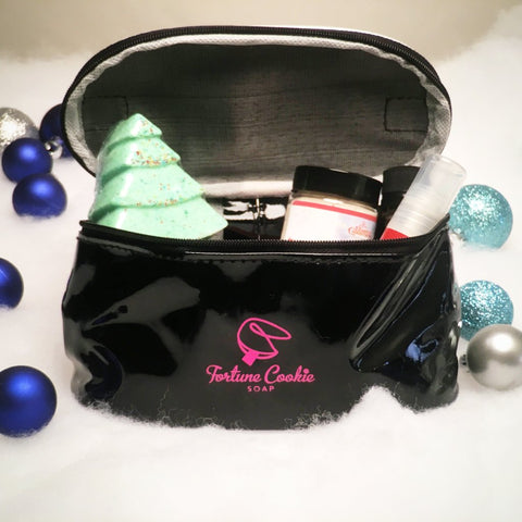 BLACK AND HOT PINK FCS Cosmetic Bag