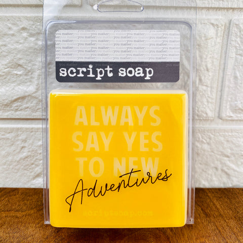 ALWAYS SAY YES TO NEW ADVENTURES! Script Soap
