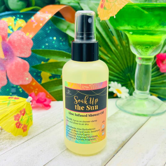 SOAK UP THE SUN Aloe Infused Shower Oil