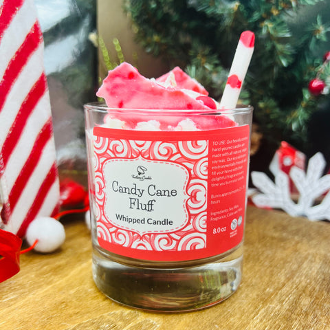 CANDY CANE FLUFF Whipped Candle
